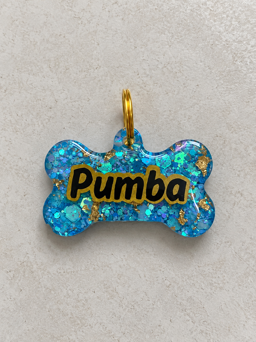 Placa Resina Hueso mezcla Glitter mineral