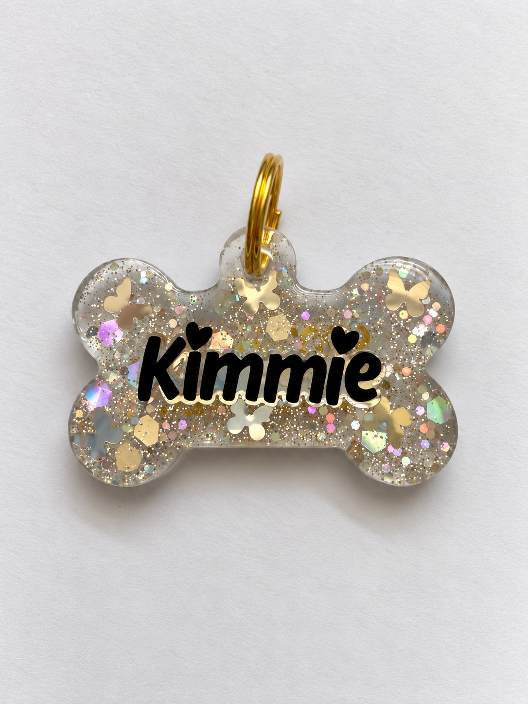 Placa Resina Hueso mezcla Decoracion-Glitter