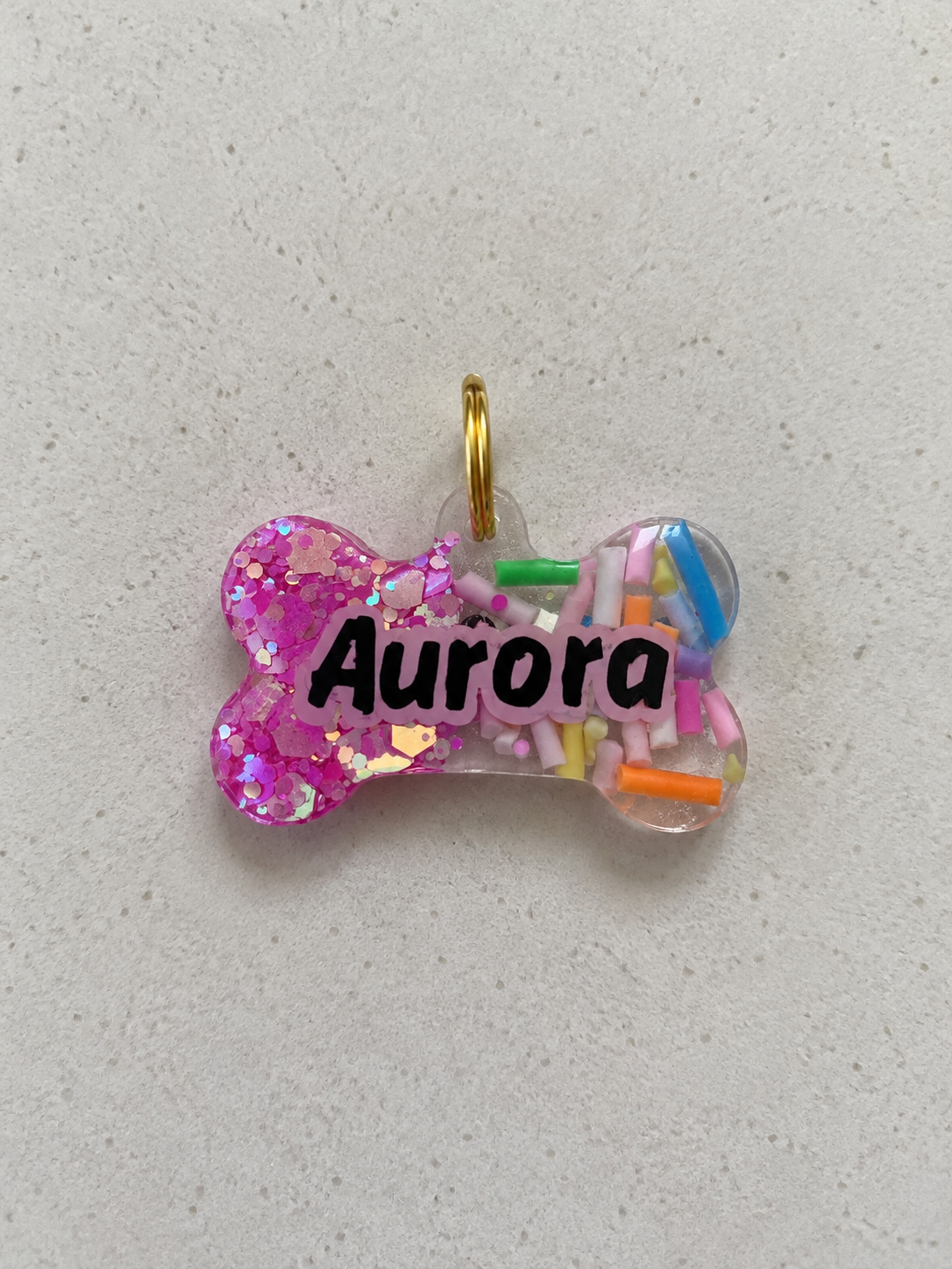 Placa Resina Hueso Glitter-decoracion 50-50