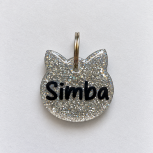 Placa Resina Gato purpurina