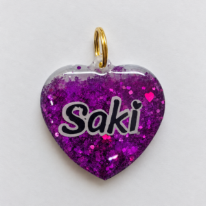 Placa Resina Corazon techo de pigmento - Glitter