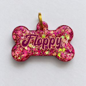 Placa Resina Hueso mezcla doble Glitter