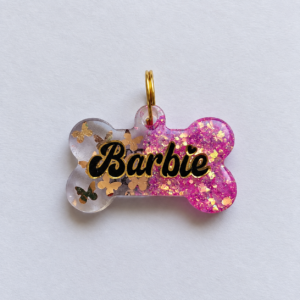 Placa Resina Hueso Glitter con decoración 50-50