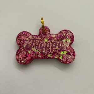 Placa Resina Hueso mezcla doble Glitter