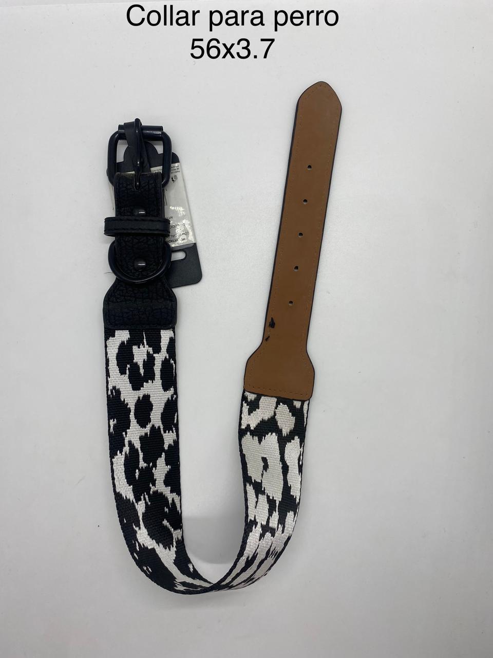 Collar correa con manchas estilo vaca