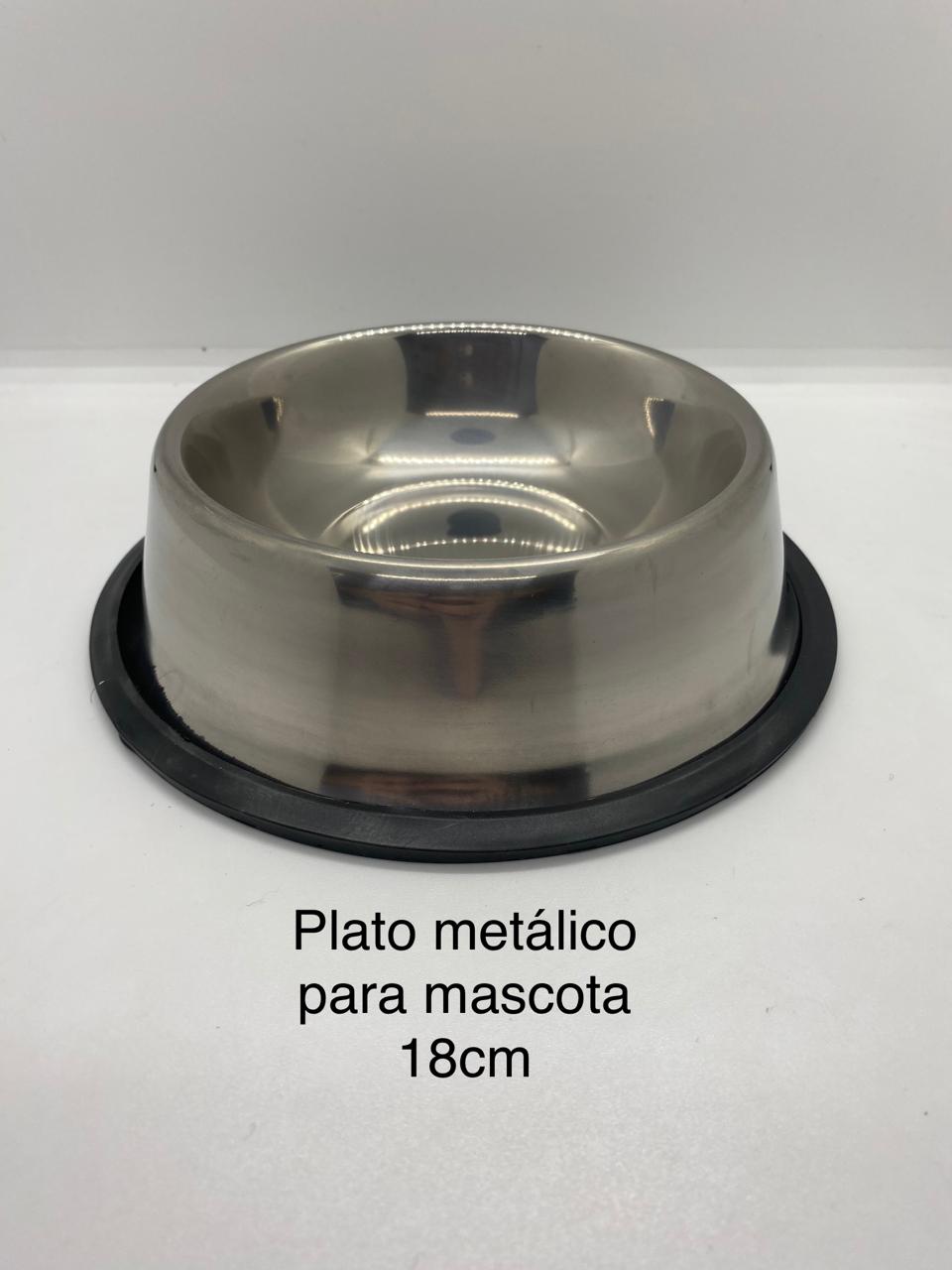 Plato metalico para mascotas
