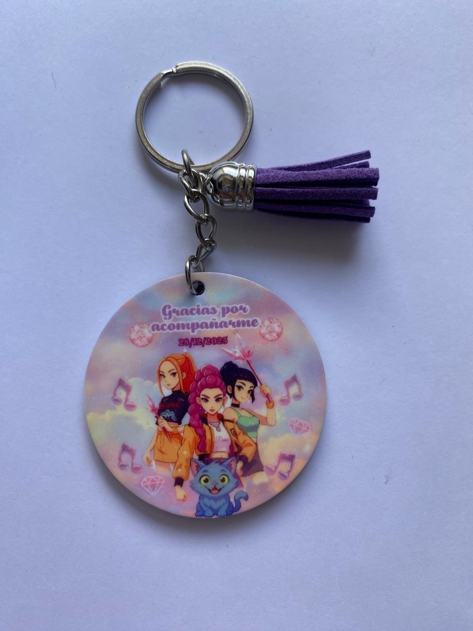 Llavero Acrílico Redondo Personalizado – Sublimado por Ambos Lados - Imagen 2