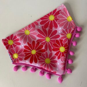 Bandanas personalizadas con pompom sin elastico para mascotas