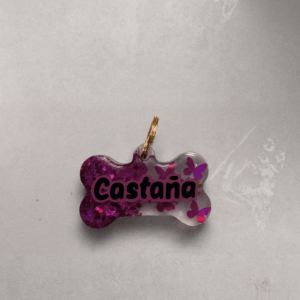 Placa Resina Hueso Glitter-pigmento con decoracion 50-50