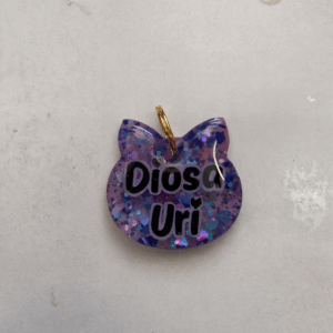 Placa Resina Gato mezcla pigmento glitter