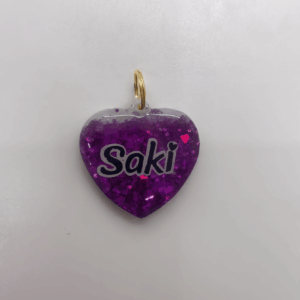 Placa Resina Corazon techo de pigmento - Glitter