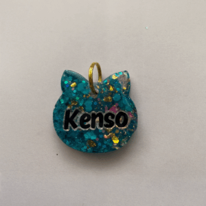 Placa Resina Gato Glitter mineral