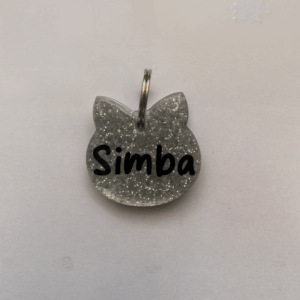 Placa Resina Gato purpurina