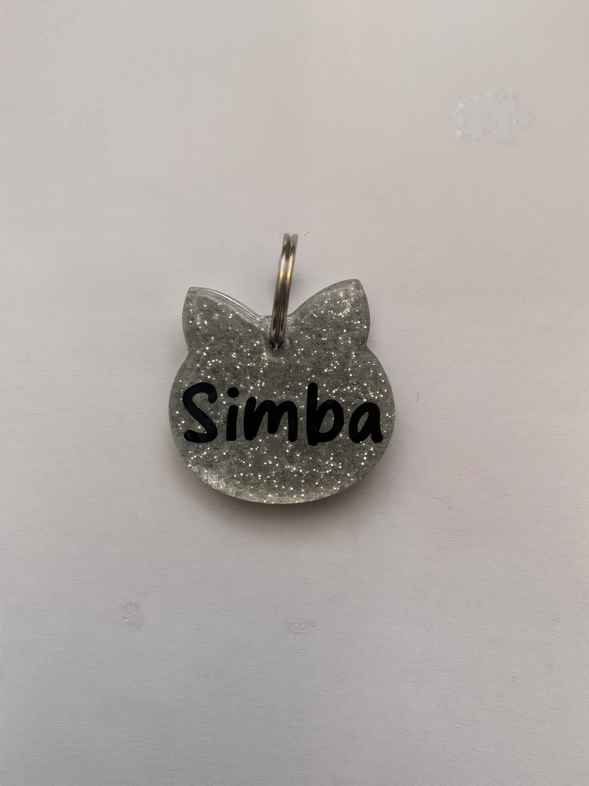 Placa Resina Gato purpurina