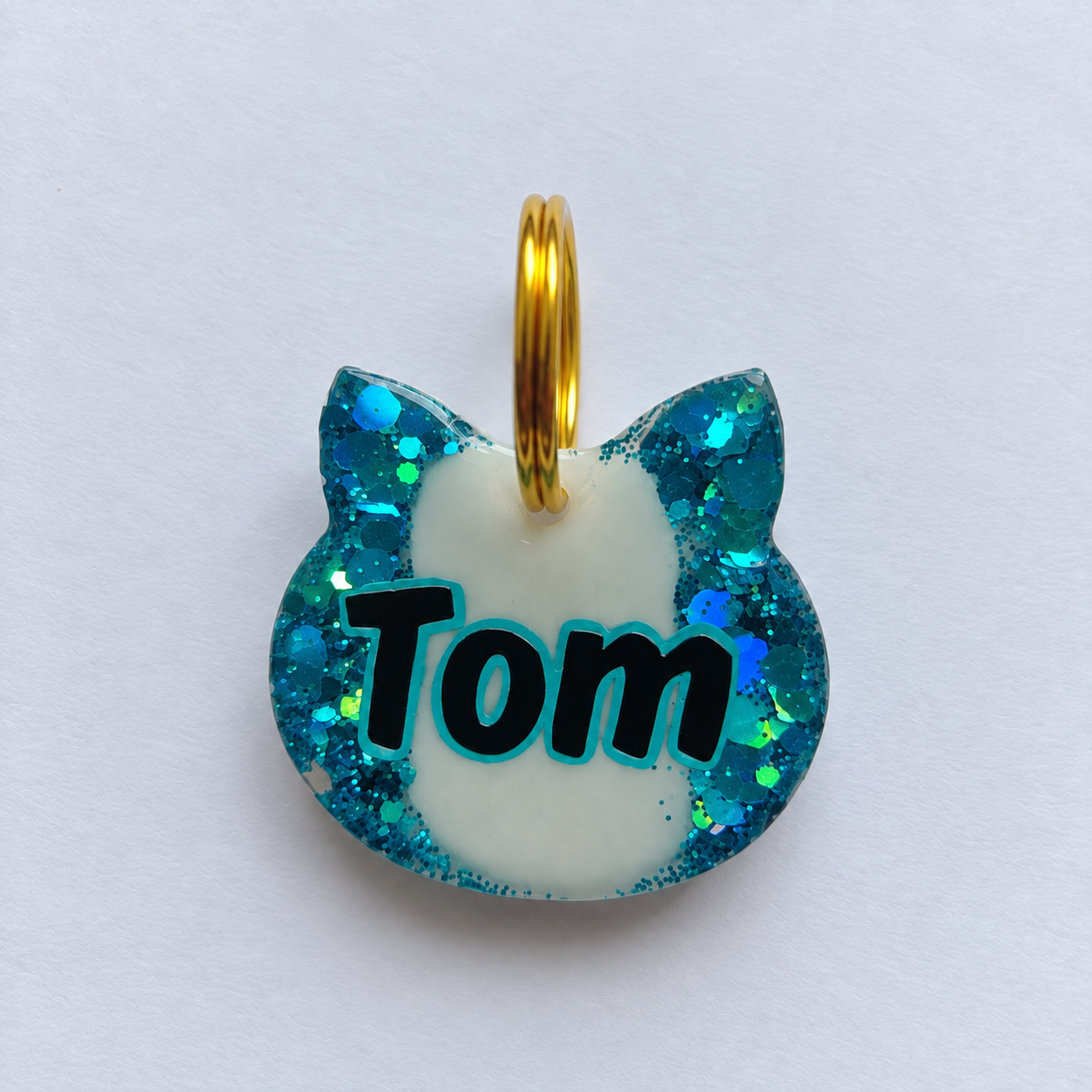 Placa Resina Gato Duo Glitter pigmento glitter - Imagen 2