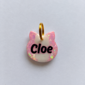 Placa Resina Gato Duo Glitter pigmento glitter