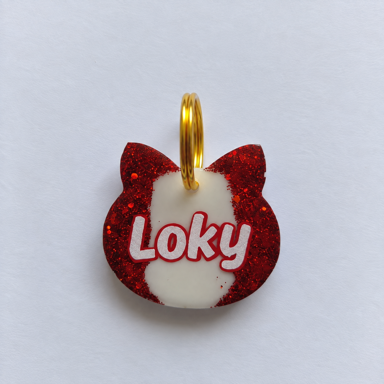 Placa Resina Gato Duo Glitter pigmento glitter - Imagen 3