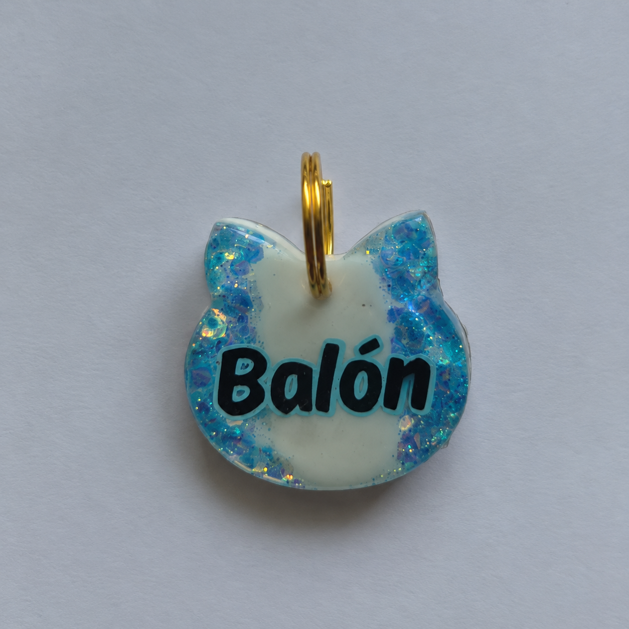 Placa Resina Gato Duo Glitter pigmento glitter - Imagen 4